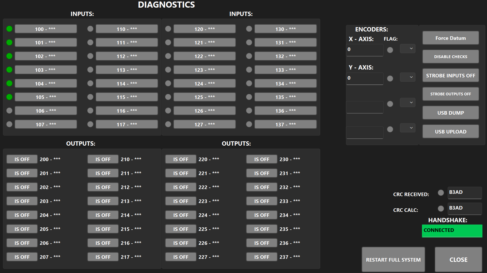 Diagnostics Panel screenshot